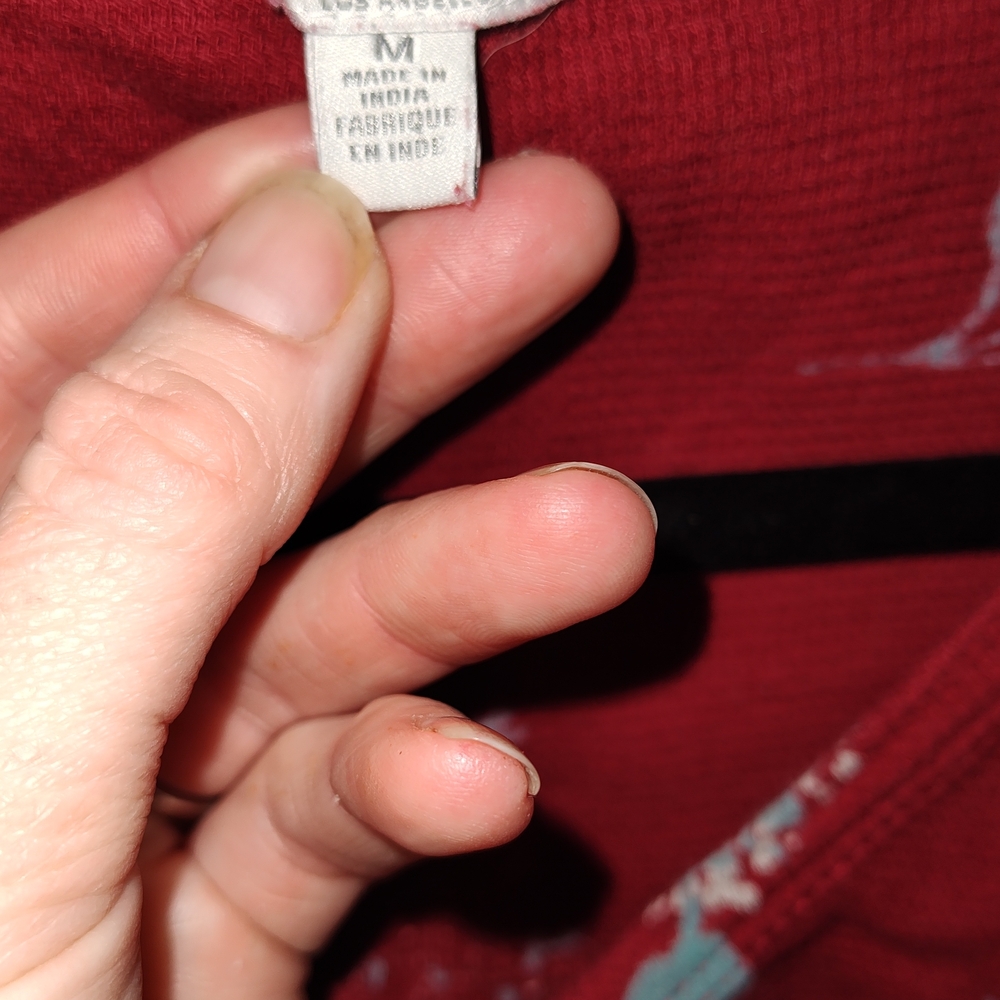 Lucky Brand Red Floral Long Sleeve Tee - Picture 4 of 5